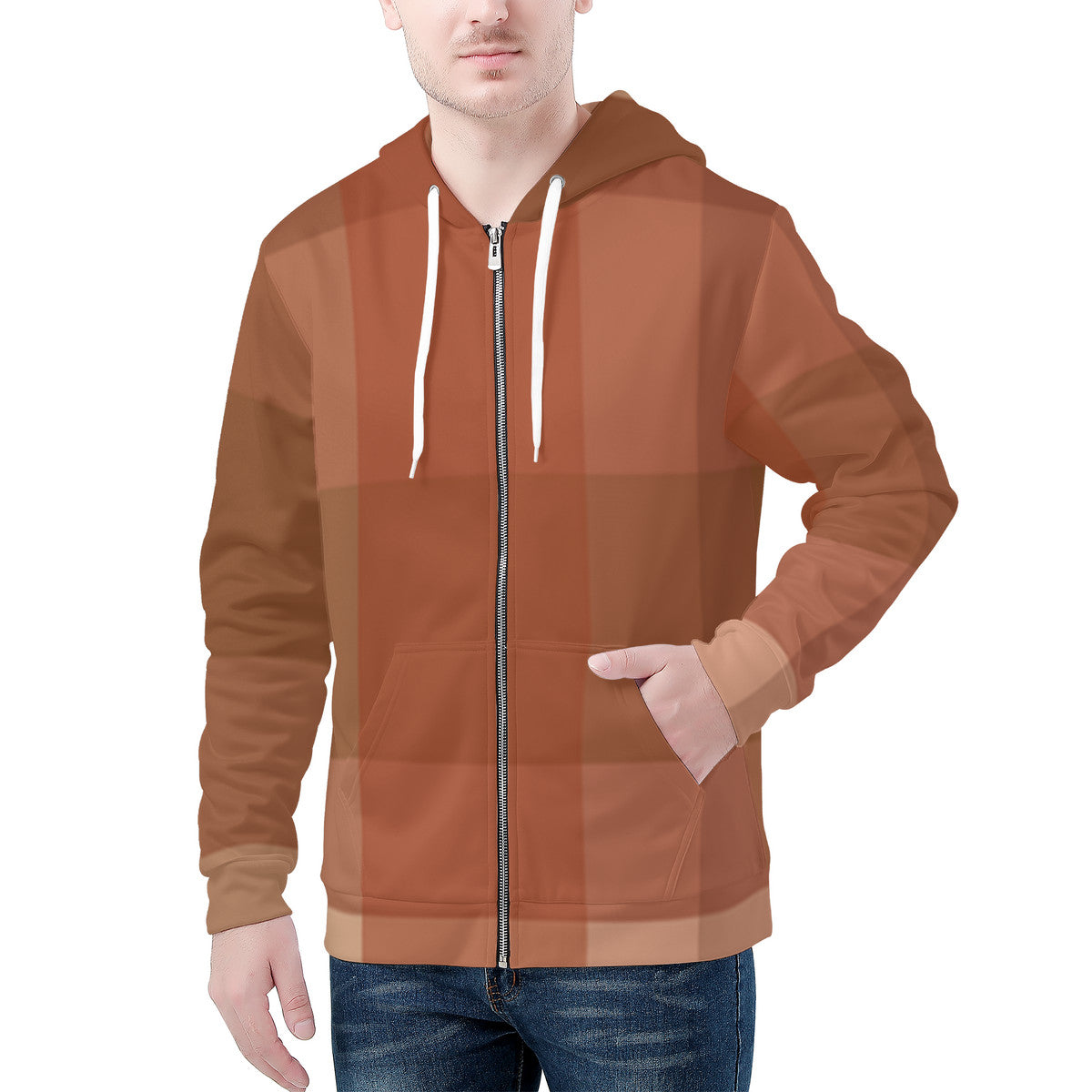 D58 Men's All Over Print Zip Hoodie
