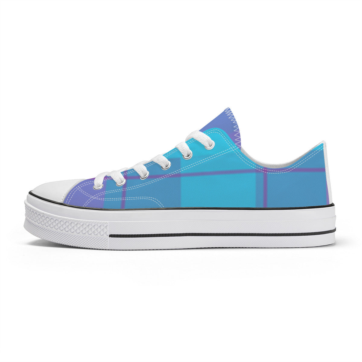 SF_S62 Unisex Classic Low Top Canvas Shoes - White
