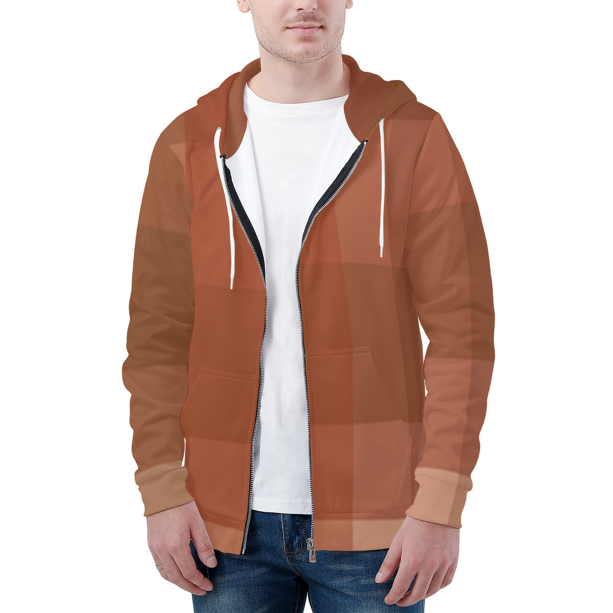 D58 Men's All Over Print Zip Hoodie