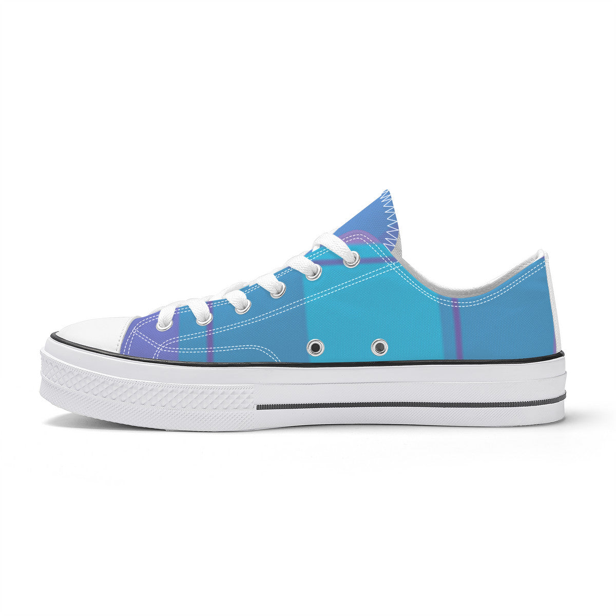 SF_S62 Unisex Classic Low Top Canvas Shoes - White