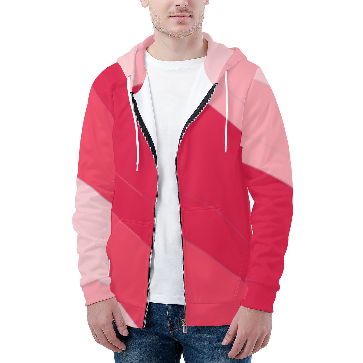 D58 Men's All Over Print Zip Hoodie