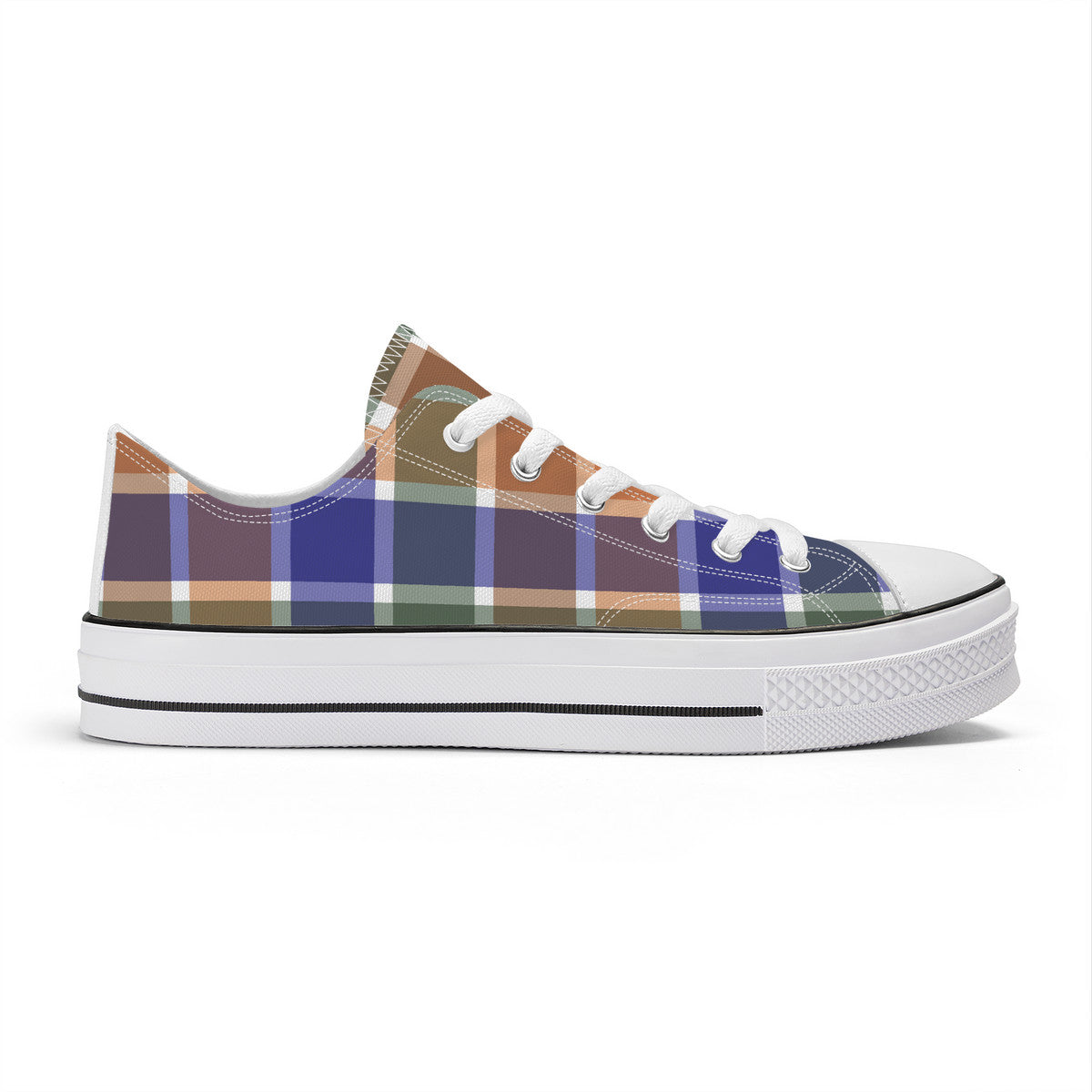 SF_S62 Unisex Classic Low Top Canvas Shoes - White
