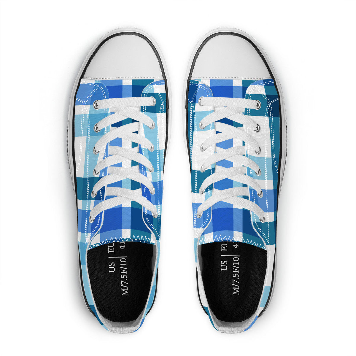 SF_S62 Unisex Classic Low Top Canvas Shoes - White