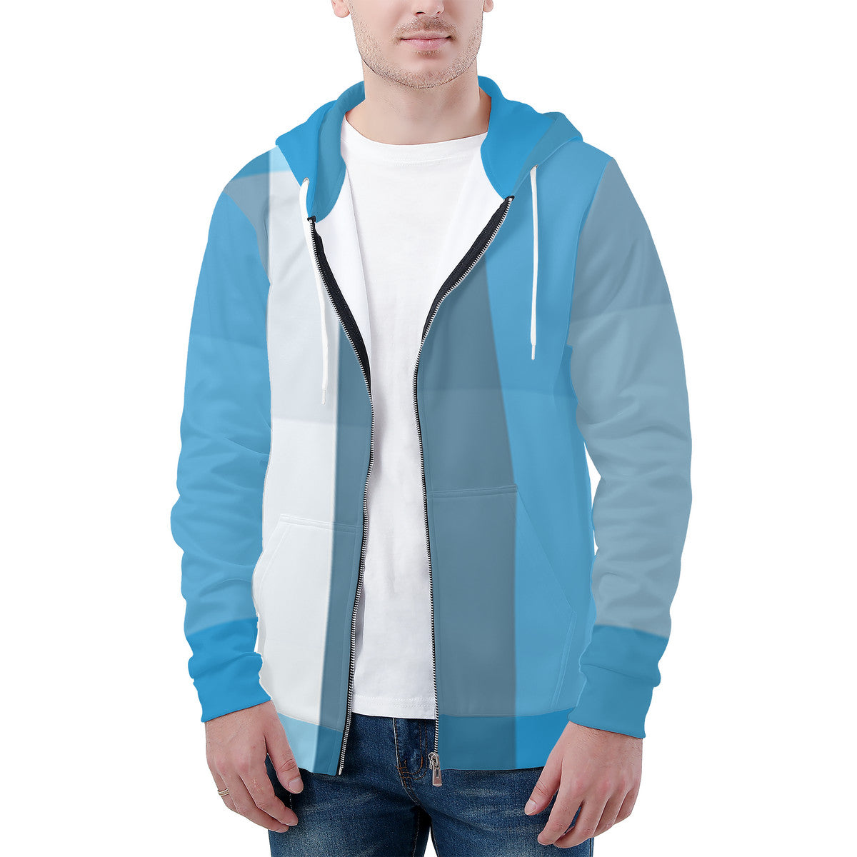 D58 Men's All Over Print Zip Hoodie
