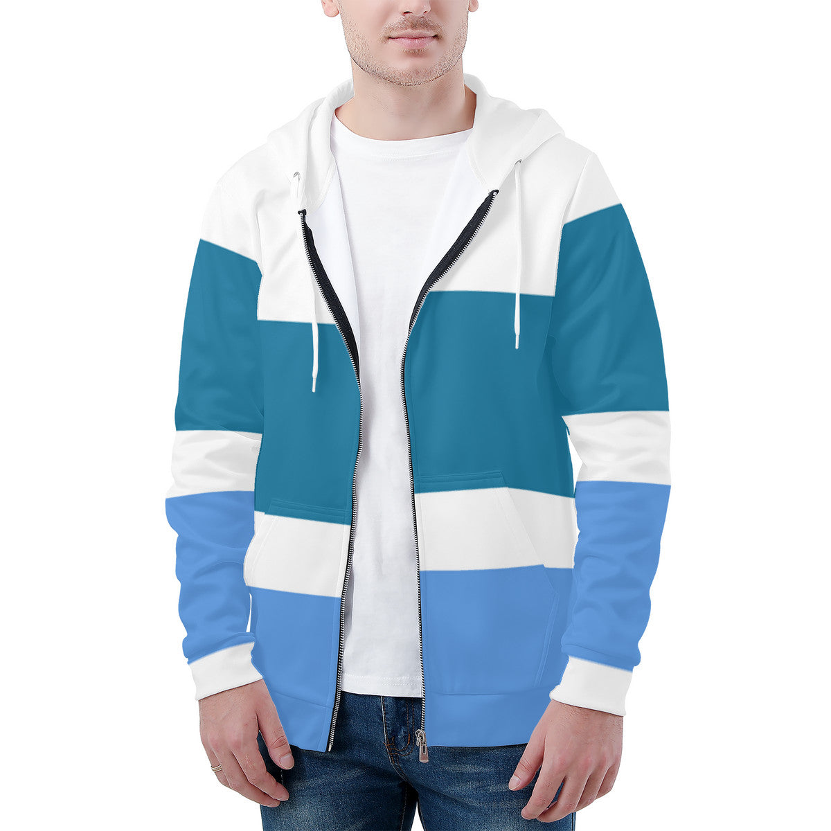 D58 Men's All Over Print Zip Hoodie