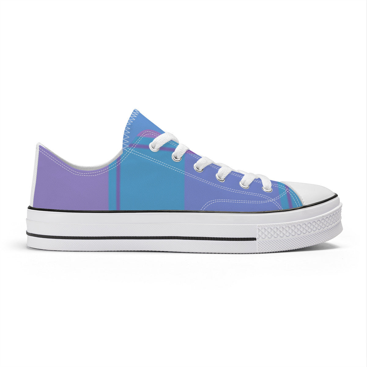 SF_S62 Unisex Classic Low Top Canvas Shoes - White