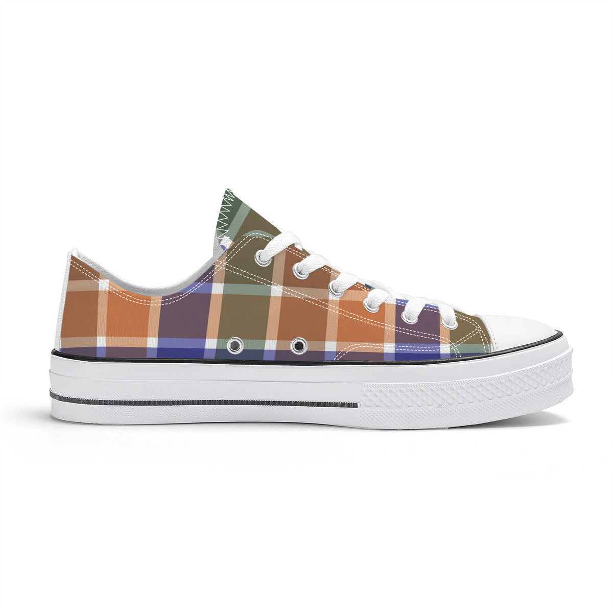 SF_S62 Unisex Classic Low Top Canvas Shoes - White