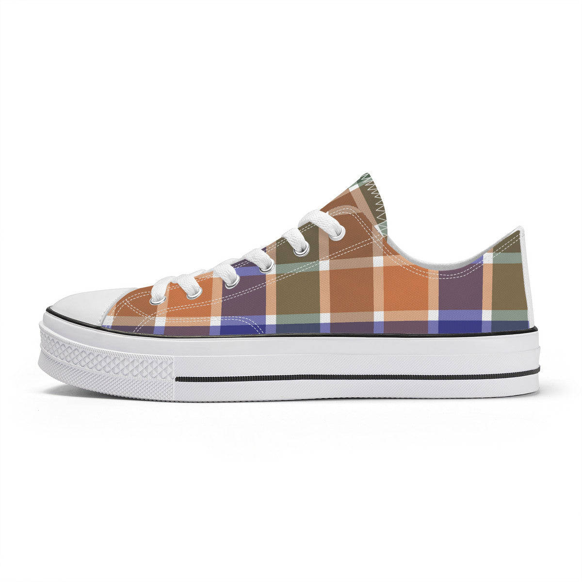 SF_S62 Unisex Classic Low Top Canvas Shoes - White