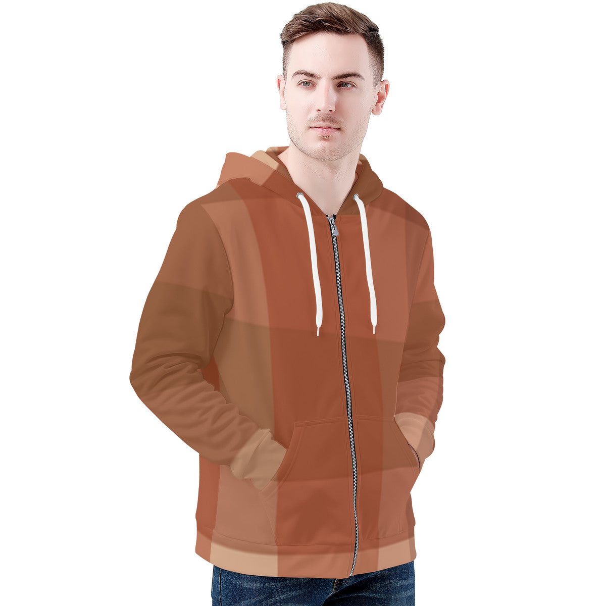 D58 Men's All Over Print Zip Hoodie