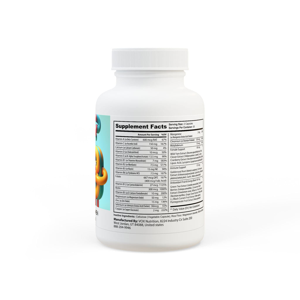 boxbrand3 Multivitamin for Women Supplement (60 Capsules)