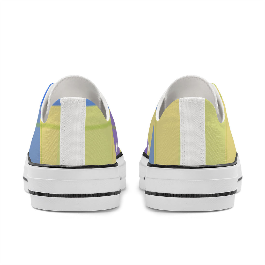 SF_S62 Unisex Classic Low Top Canvas Shoes - White