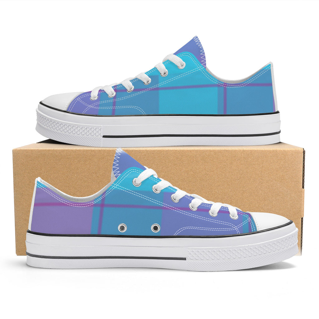 SF_S62 Unisex Classic Low Top Canvas Shoes - White