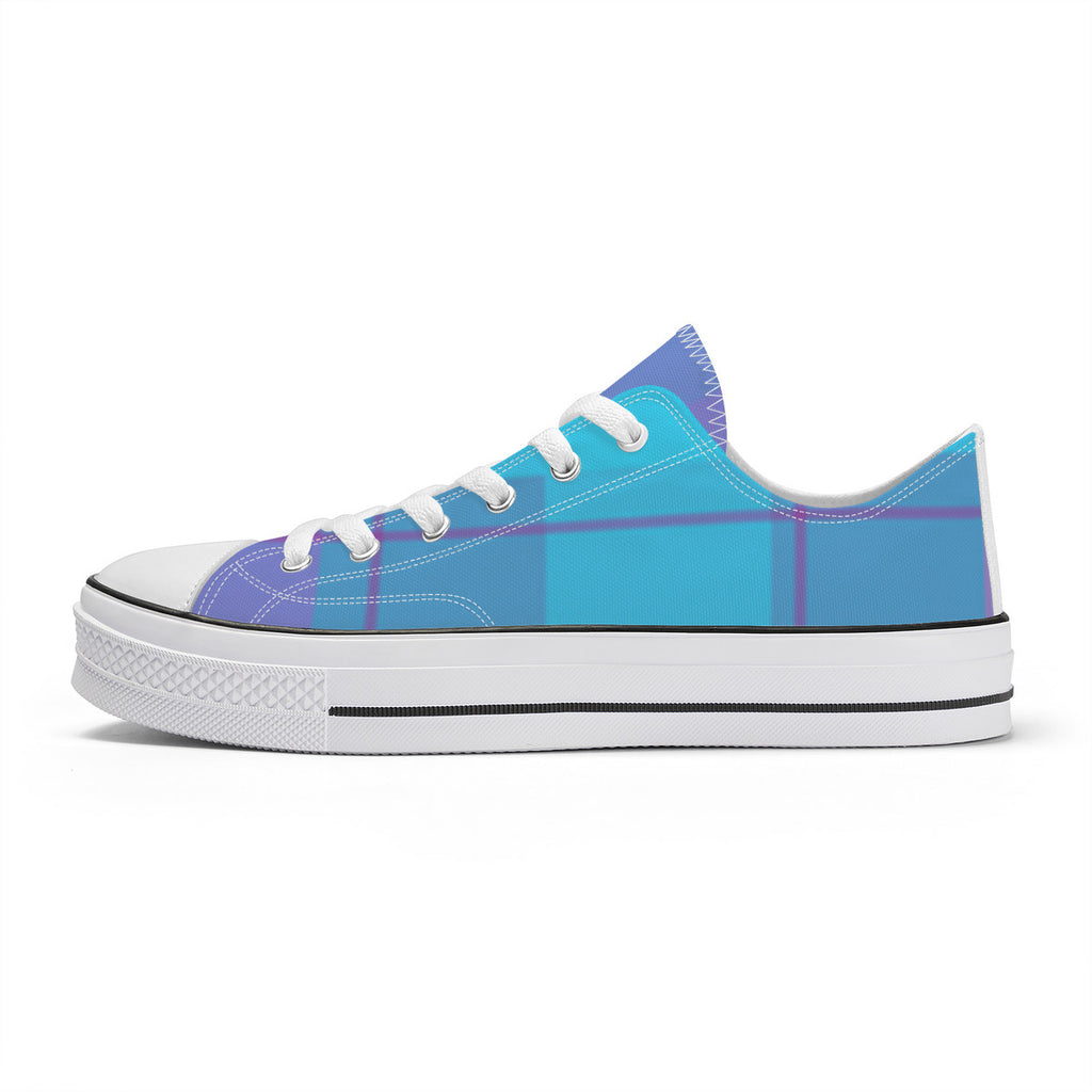 SF_S62 Unisex Classic Low Top Canvas Shoes - White