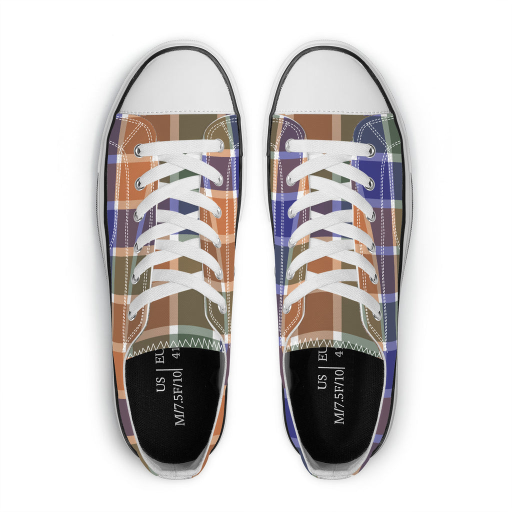 SF_S62 Unisex Classic Low Top Canvas Shoes - White