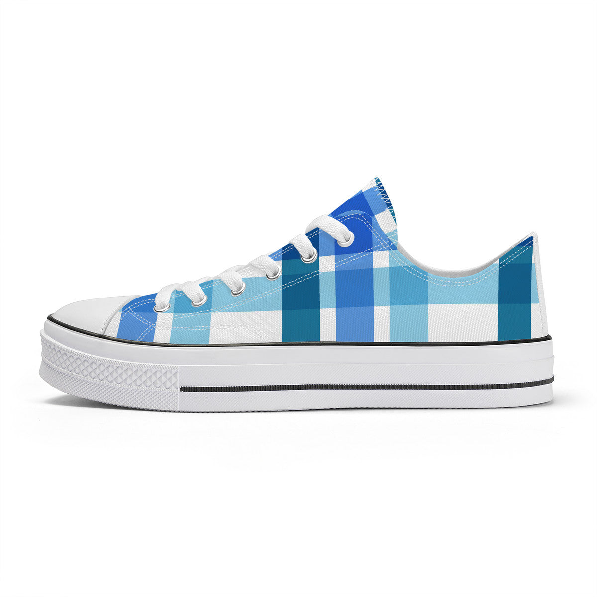 SF_S62 Unisex Classic Low Top Canvas Shoes - White