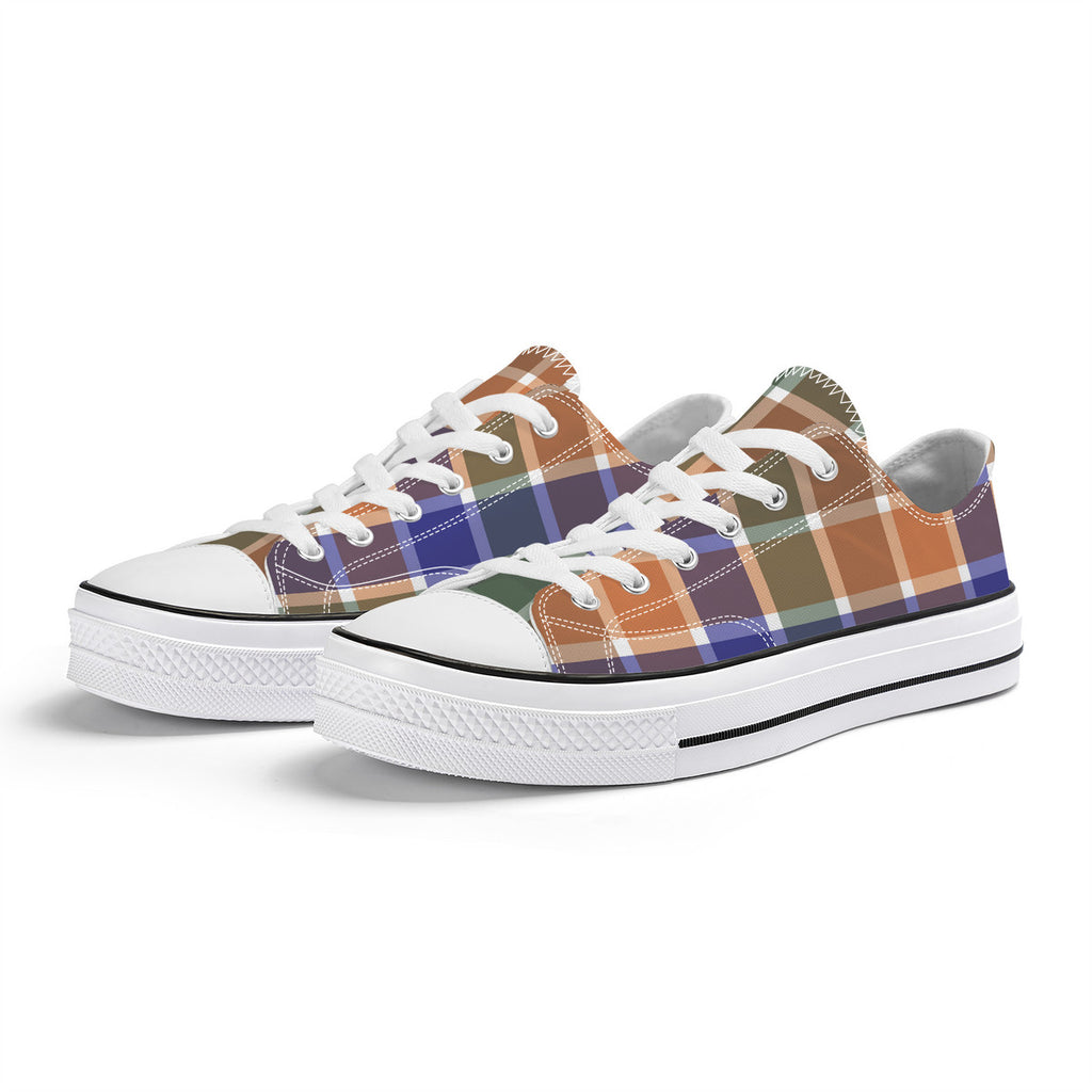 SF_S62 Unisex Classic Low Top Canvas Shoes - White