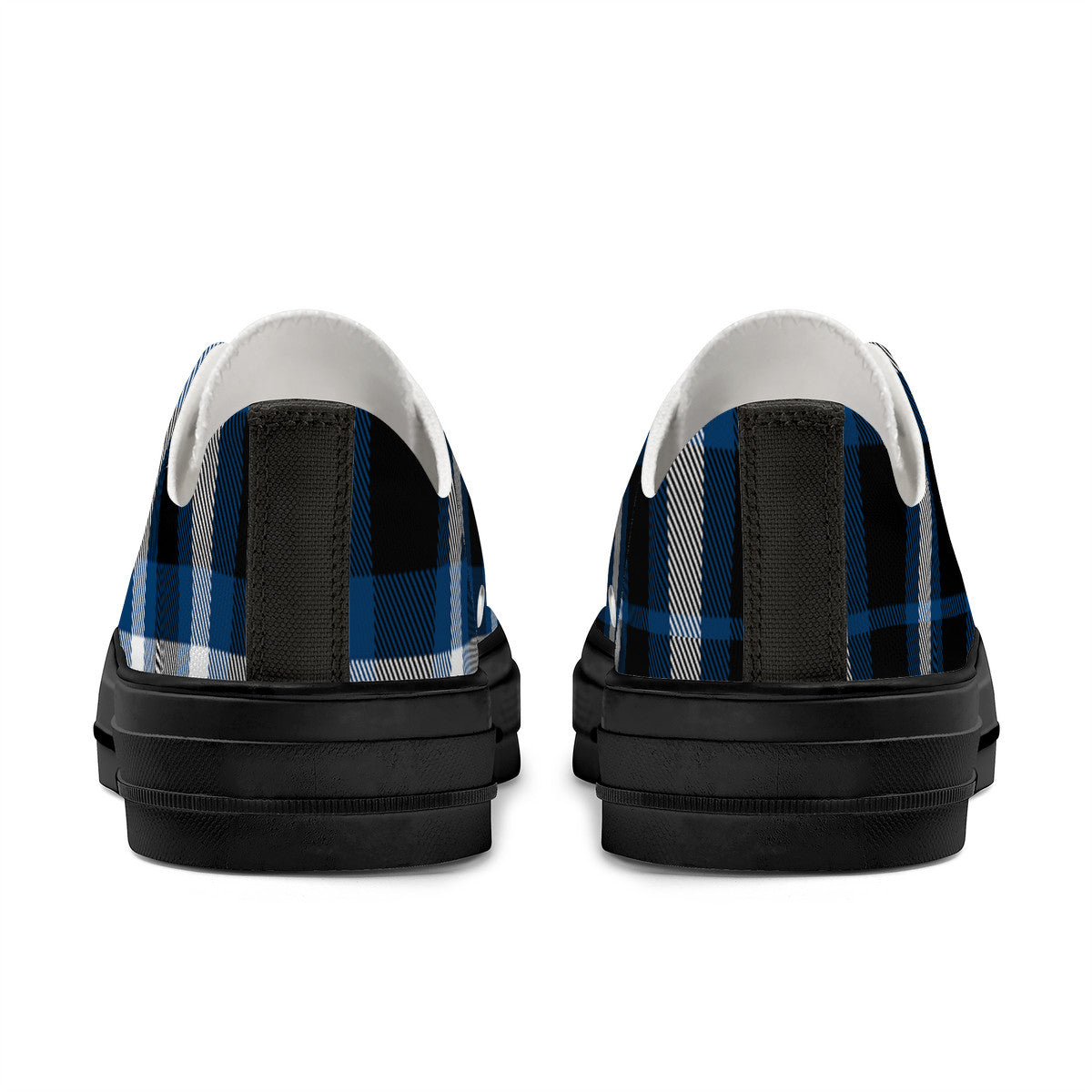 SF_S62 Unisex Classic Low Top Canvas Shoes - Black