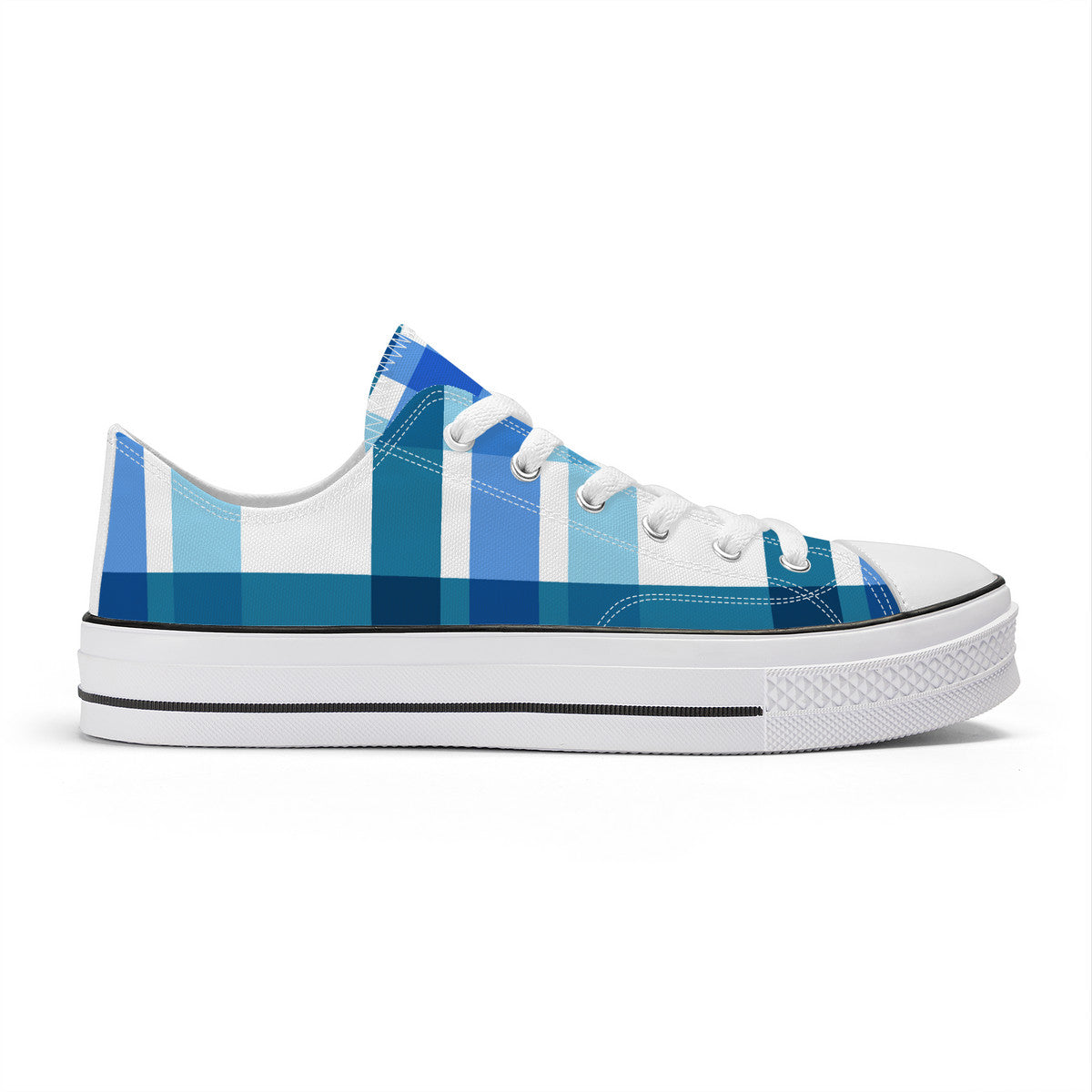 SF_S62 Unisex Classic Low Top Canvas Shoes - White