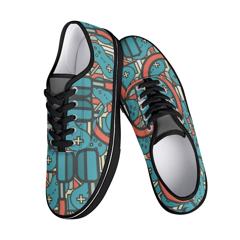 D3S Skate Shoes With Customized Tongue - Black