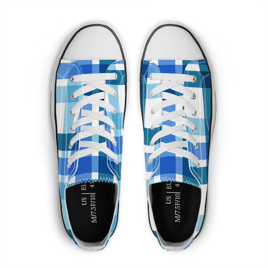 SF_S62 Unisex Classic Low Top Canvas Shoes - White
