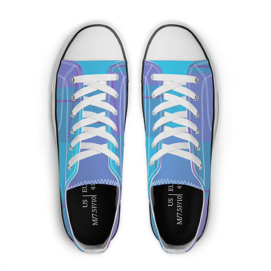 SF_S62 Unisex Classic Low Top Canvas Shoes - White