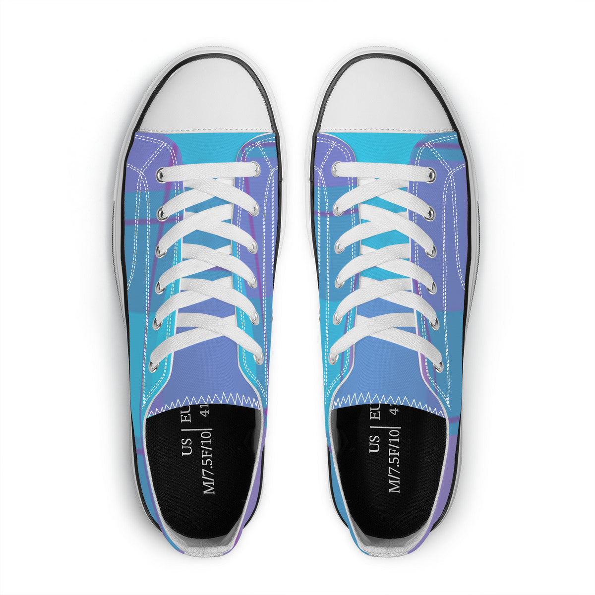 SF_S62 Unisex Classic Low Top Canvas Shoes - White