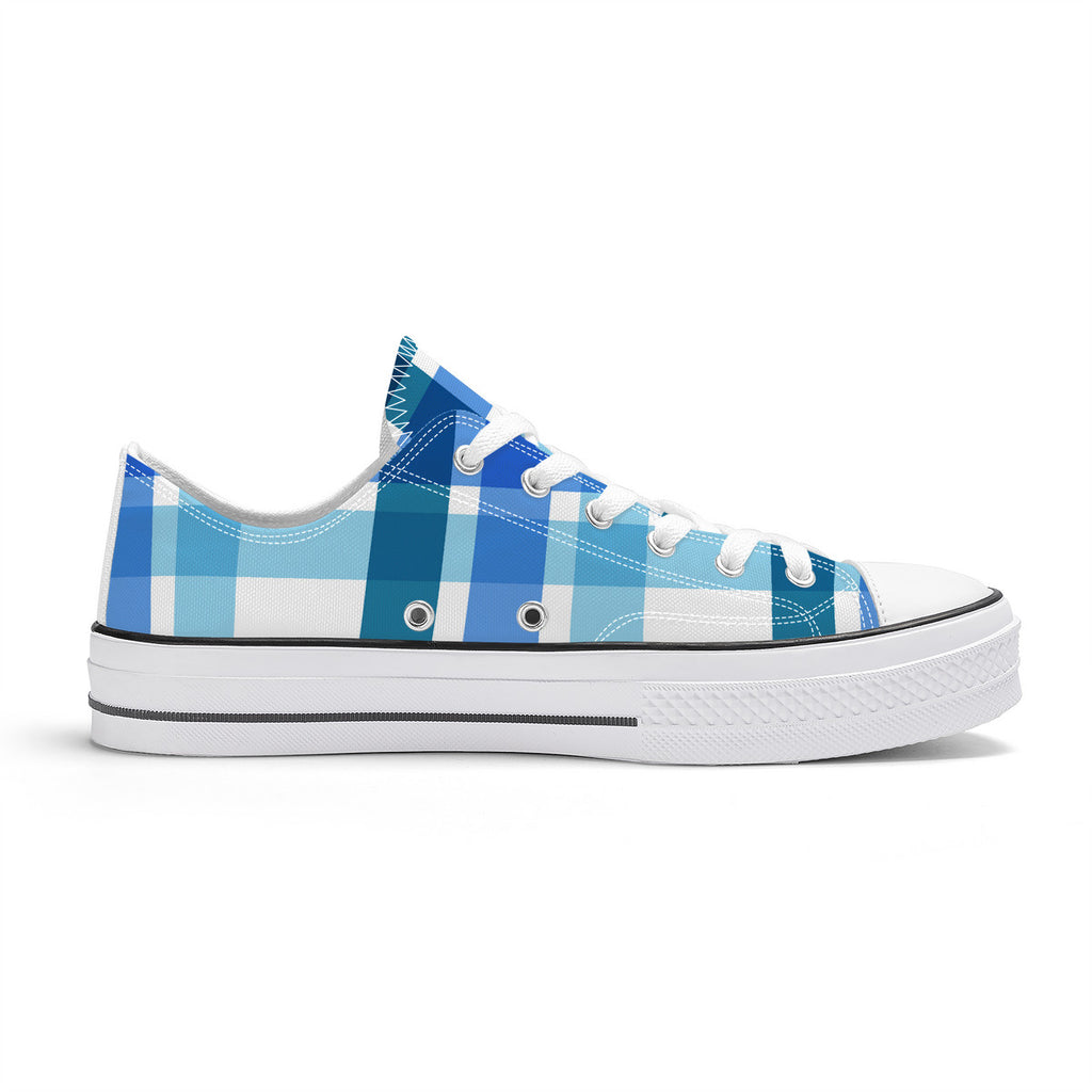 SF_S62 Unisex Classic Low Top Canvas Shoes - White