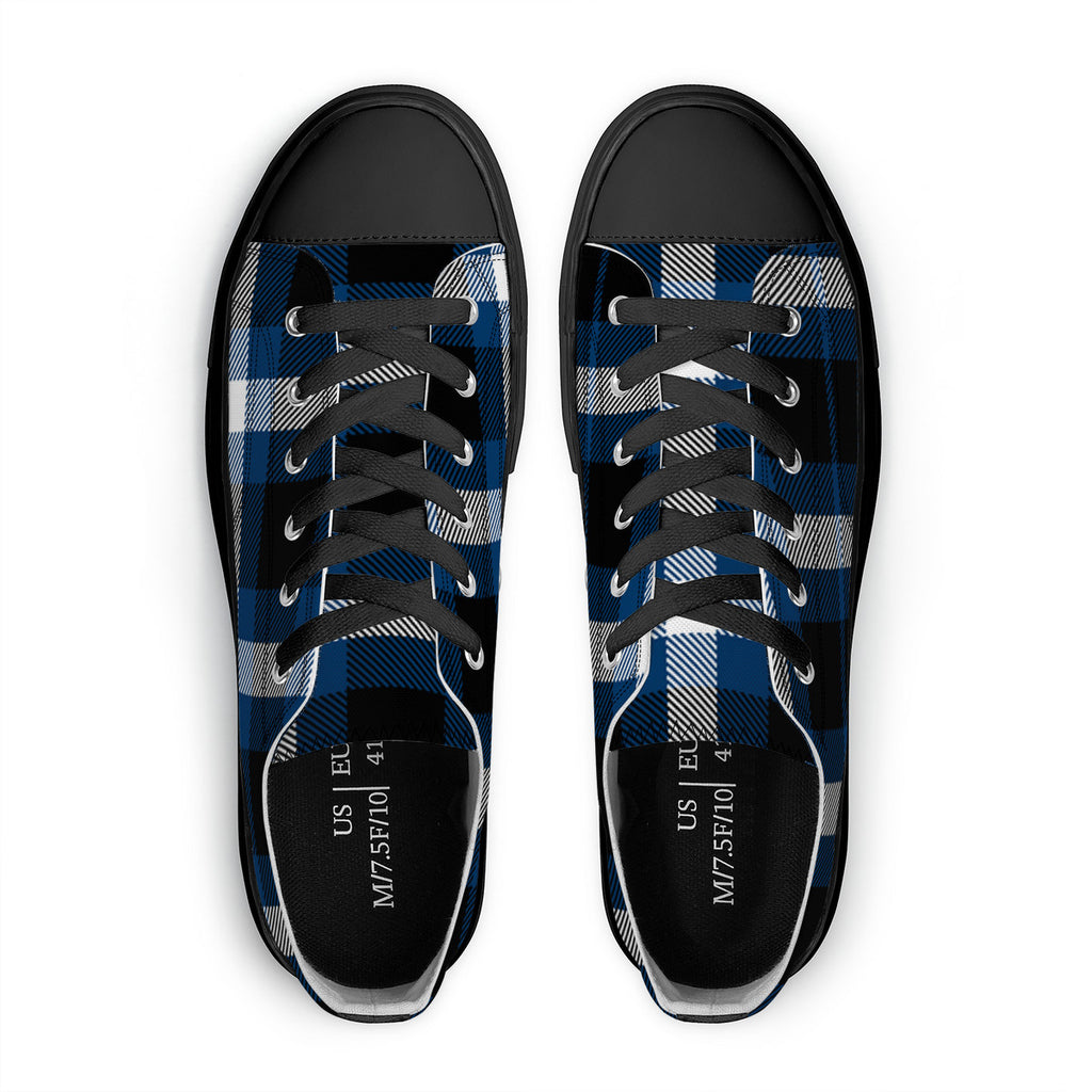 SF_S62 Unisex Classic Low Top Canvas Shoes - Black